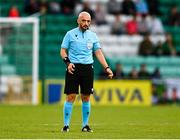 8 October 2021; Referee Besfort Kasumi during the UEFA European U21 Championship Qualifier match between Republic of Ireland and Luxembourg at Tallaght Stadium in Dublin.  Photo by Eóin Noonan/Sportsfile