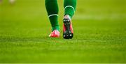 8 October 2021; A detailed view of Nike boots during the UEFA European U21 Championship Qualifier match between Republic of Ireland and Luxembourg at Tallaght Stadium in Dublin.  Photo by Eóin Noonan/Sportsfile