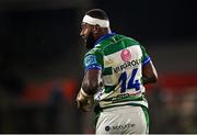8 October 2021; Ratuva Tavuyara of Benetton during the United Rugby Championship match between Ulster and Benetton at Kingspan Stadium in Belfast. Photo by Ramsey Cardy/Sportsfile