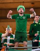 9 October 2021; Republic of Ireland supporter Ray Hyland, from Kildare, celebrates following the FIFA World Cup 2022 qualifying group A match between Azerbaijan and Republic of Ireland at the Olympic Stadium in Baku, Azerbaijan. Photo by Stephen McCarthy/Sportsfile