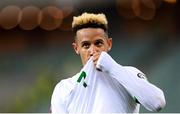 9 October 2021; Callum Robinson of Republic of Ireland celebrates after scoring his side's second goal during the FIFA World Cup 2022 qualifying group A match between Azerbaijan and Republic of Ireland at the Olympic Stadium in Baku, Azerbaijan. Photo by Stephen McCarthy/Sportsfile