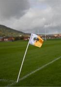 10 October 2021; A flag flies before the Antrim County Senior Club Hurling Championship Final match between Dunloy and O'Donovan Rossa at Corrigan Park in Belfast. Photo by Ramsey Cardy/Sportsfile