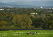 10 October 2021; A view of the field during the Irish Stallion Farms EBF Cailin Alainn Mares Hurdle, with Thomond Park in the background, at Limerick Racecourse in Patrickswell, Limerick. Photo by Seb Daly/Sportsfile
