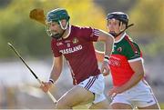 10 October 2021; Shane Stapleton of Dicksboro in action against Niall Brassil of James Stephen's during the Kilkenny County Senior Hurling Championship quarter-final match between James Stephen's and Dicksboro at UPMC Nowlan Park in Kilkenny. Photo by Piaras Ó Mídheach/Sportsfile