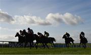 10 October 2021; A general view of runners and riders in the Duralock Racecourse Fencing Handicap at The Curragh Racecourse in Kildare. Photo by Harry Murphy/Sportsfile