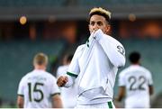 9 October 2021; Callum Robinson of Republic of Ireland celebrates after scoring his side's first goal during the FIFA World Cup 2022 qualifying group A match between Azerbaijan and Republic of Ireland at the Olympic Stadium in Baku, Azerbaijan. Photo by Stephen McCarthy/Sportsfile