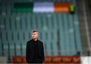 9 October 2021; Republic of Ireland manager Stephen Kenny before the FIFA World Cup 2022 qualifying group A match between Azerbaijan and Republic of Ireland at the Olympic Stadium in Baku, Azerbaijan. Photo by Stephen McCarthy/Sportsfile