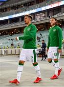 9 October 2021; Callum Robinson of Republic of Ireland walks out before the FIFA World Cup 2022 qualifying group A match between Azerbaijan and Republic of Ireland at the Olympic Stadium in Baku, Azerbaijan. Photo by Stephen McCarthy/Sportsfile