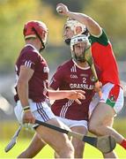 10 October 2021; Luke Scanlon of James Stephen's is tackled by Conor Doheny of Dicksboro during the Kilkenny County Senior Hurling Championship quarter-final match between James Stephen's and Dicksboro at UPMC Nowlan Park in Kilkenny. Photo by Piaras Ó Mídheach/Sportsfile