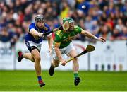 10 October 2021; Kevin Molloy of Dunloy in action against Stephen Shannon of O'Donovan Rossa during the Antrim County Senior Club Hurling Championship Final match between Dunloy and O'Donovan Rossa at Corrigan Park in Belfast. Photo by Ramsey Cardy/Sportsfile