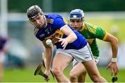 10 October 2021; Aodhán O'Brien of O'Donovan Rossa in action against Chrissy McMahon of Dunloy during the Antrim County Senior Club Hurling Championship Final match between Dunloy and O'Donovan Rossa at Corrigan Park in Belfast. Photo by Ramsey Cardy/Sportsfile