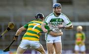 10 October 2021; Brian Cody of Ballyhale Shamrocks is tackled by Enda Morrissey of Bennettsbridge during the Kilkenny County Senior Hurling Championship quarter-final match between Bennettsbridge and Ballyhale Shamrocks at UPMC Nowlan Park in Kilkenny. Photo by Piaras Ó Mídheach/Sportsfile