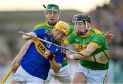 10 October 2021; Tiarnán Murphy of O'Donovan Rossa in action against Aaron Crawford of Dunloy during the Antrim County Senior Club Hurling Championship Final match between Dunloy and O'Donovan Rossa at Corrigan Park in Belfast. Photo by Ramsey Cardy/Sportsfile