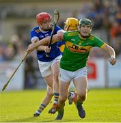 10 October 2021; Paul Shiels of Dunloy in action against Thomas Morgan of O'Donovan Rossa during the Antrim County Senior Club Hurling Championship Final match between Dunloy and O'Donovan Rossa at Corrigan Park in Belfast. Photo by Ramsey Cardy/Sportsfile