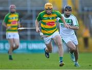 10 October 2021; Kevin Brennan of Bennettsbridge in action against Ronan Corcoran of Ballyhale Shamrocks during the Kilkenny County Senior Hurling Championship quarter-final match between Bennettsbridge and Ballyhale Shamrocks at UPMC Nowlan Park in Kilkenny. Photo by Piaras Ó Mídheach/Sportsfile