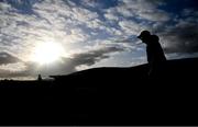 10 October 2021; Dunloy manager Gregory O'Kane during the Antrim County Senior Club Hurling Championship Final match between Dunloy and O'Donovan Rossa at Corrigan Park in Belfast. Photo by Ramsey Cardy/Sportsfile