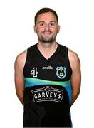 9 October 2021; Fergal O'Sullivan of Garvey's Tralee Warriors poses for a portrait before the InsureMyVan.ie Men's SuperLeague South Conference match between Garveys Tralee Warriors and Team 360 Financial Killorglin at Tralee Sports Complex in Tralee, Kerry. Photo by Brendan Moran/Sportsfile