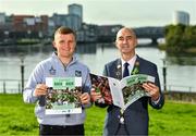 11 October 2021; Limerick hurler Peter Casey, left, and Cllr Daniel Butler, Mayor of the City and County of Limerick, in attendance at the launch of 'Back 2 Back' at Limerick City and County Council offices at Merchants Quay in Limerick. Photo by Diarmuid Greene/Sportsfile
