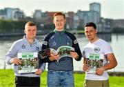 11 October 2021; Limerick hurlers, from left, Peter Casey, William O'Donoghue and Darragh O'Donovan in attendance at the launch of 'Back 2 Back' at Limerick City and County Council offices at Merchants Quay in Limerick. Photo by Diarmuid Greene/Sportsfile