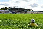 10 October 2021; A general view of a sliotar on the pitch before the Kilkenny County Senior Hurling Championship quarter-final match between James Stephen's and Dicksboro at UPMC Nowlan Park in Kilkenny. Photo by Piaras Ó Mídheach/Sportsfile