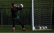 11 October 2021; Goalkeeper Mark Travers during a Republic of Ireland training session at the FAI National Training Centre in Abbotstown, Dublin. Photo by Stephen McCarthy/Sportsfile