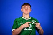11 October 2021; Alex Nolan poses for a portrait during a Republic of Ireland U17's portrait session at Rochestown Park Hotel, Cork. Photo by Eóin Noonan/Sportsfile