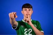 11 October 2021; Rocco Vata poses for a portrait during a Republic of Ireland U17's portrait session at Rochestown Park Hotel, Cork. Photo by Eóin Noonan/Sportsfile