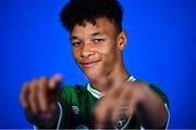 11 October 2021; Trent Kone Doherty poses for a portrait during a Republic of Ireland U17's portrait session at Rochestown Park Hotel, Cork. Photo by Eóin Noonan/Sportsfile