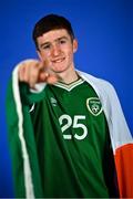 11 October 2021; James McManus poses for a portrait during a Republic of Ireland U17's portrait session at Rochestown Park Hotel, Cork. Photo by Eóin Noonan/Sportsfile