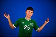 11 October 2021; Justin Ferizaj poses for a portrait during a Republic of Ireland U17's portrait session at Rochestown Park Hotel, Cork. Photo by Eóin Noonan/Sportsfile
