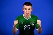 11 October 2021; Luke Browne poses for a portrait during a Republic of Ireland U17's portrait session at Rochestown Park Hotel, Cork. Photo by Eóin Noonan/Sportsfile