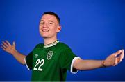 11 October 2021; Mark O'Mahony poses for a portrait during a Republic of Ireland U17's portrait session at Rochestown Park Hotel, Cork. Photo by Eóin Noonan/Sportsfile