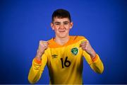 11 October 2021; Fintan Doherty poses for a portrait during a Republic of Ireland U17's portrait session at Rochestown Park Hotel, Cork. Photo by Eóin Noonan/Sportsfile