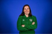 11 October 2021; Denise McElhinney, Operations Executive, poses for a portrait during a Republic of Ireland U17's portrait session at Rochestown Park Hotel, Cork. Photo by Eóin Noonan/Sportsfile