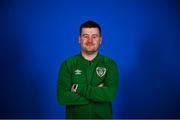 11 October 2021; Shane Power, performance analyst, poses for a portrait during a Republic of Ireland U17's portrait session at Rochestown Park Hotel, Cork. Photo by Eóin Noonan/Sportsfile