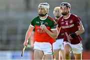 10 October 2021; Luke Scanlon of James Stephen's in action against Evan Carroll of Dicksboro during the Kilkenny County Senior Hurling Championship quarter-final match between James Stephen's and Dicksboro at UPMC Nowlan Park in Kilkenny. Photo by Piaras Ó Mídheach/Sportsfile