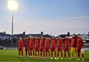 10 October 2021; North Macedonia players before the UEFA U17 Championship Qualifying Round Group 5 match between Republic of Ireland and North Macedonia at Turner's Cross in Cork. Photo by Eóin Noonan/Sportsfile