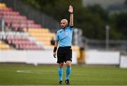 8 October 2021; Referee Besfort Kasumi during the UEFA European U21 Championship Qualifier match between Republic of Ireland and Luxembourg at Tallaght Stadium in Dublin.  Photo by Sam Barnes/Sportsfile
