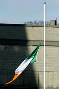 17 March 2004; The Tricolour flying at half mast as a mark of respect to the victims of the recent Madrid train bombings. AIB All-Ireland Club Hurling Final, Newtownshandrum v Dunloy, Croke Park, Dublin, Picture credit; Brendan Moran / SPORTSFILE   *EDI*