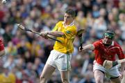 17 March 2004; Liam Richmond, Dunloy, in action against Philip Noonan, Newtownshandrum. AIB All-Ireland Club Hurling Final, Newtownshandrum v Dunloy, Croke Park, Dublin, Picture credit; Brendan Moran / SPORTSFILE   *EDI*