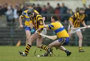 21 March 2004; DJ Carey, Kilkenny, in action against Brian Quinn, Clare. Allianz Hurling League 2004, Division 1A, Round 4, Clare v Kilkenny, Cusack Park, Ennis, Co. Clare. Picture credit; Ray McManus / SPORTSFILE *EDI*