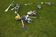 21 March 2004; Kilkenny hurleys and helmets. Allianz Hurling League 2004, Division 1A, Round 4, Clare v Kilkenny, Cusack Park, Ennis, Co. Clare. Picture credit; Ray McManus / SPORTSFILE *EDI*