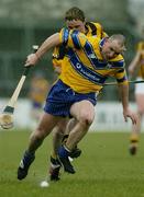 21 March 2004; Colin Lynch, Clare, in action against Mark Phelan, Kilkenny. Allianz Hurling League 2004, Division 1A, Round 4, Clare v Kilkenny, Cusack Park, Ennis, Co. Clare. Picture credit; Ray McManus / SPORTSFILE *EDI*
