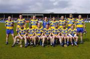 21 March 2004; The Clare team, back row, left to right, Colin Lynch, Diarmuid McMahon, Gerry Quinn, Ger O'Connell, Ger O'Grady, David Hoey, Tony Griffin and Sean McMahon. Front row, left to right, Frank Lohan, Brian O'Connell, Ollie Baker, Brian Quinn, Niall Gilligan, David Forde and Alan Markham. Allianz Hurling League 2004, Division 1A, Round 4, Clare v Kilkenny, Cusack Park, Ennis, Co. Clare. Picture credit; Ray McManus / SPORTSFILE