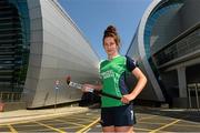 23 July 2013; The Irish Hockey Association is delighted to welcome Dublin Airport Authority on board as a commercial sponsor of the Electric Ireland U18 Women's EuroHockey Championships which will take place at UCD, Dublin, from 29th July to 4th August. Pictured at the launch of the partnership is Ireland player Emma Duncan. Dublin Airport, Dublin. Photo by Sportsfile