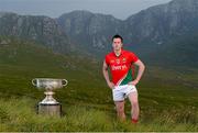 23 July 2013; Mayo footballer Cillian O'Connor is photographed in front of the Poison Glen in Dunlewy at the official launch of the 2013 GAA Football Championship All-Ireland Series. Dunlewy, Co. Donegal. Picture credit: Stephen McCarthy / SPORTSFILE