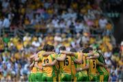 21 July 2013; The Donegal team huddle before the match. Ulster GAA Football Senior Championship Final, Donegal v Monaghan, St Tiernach's Park, Clones, Co. Monaghan. Picture credit: Brian Lawless / SPORTSFILE