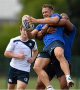 23 July 2013; Leinster's Jimmy Gopperth and Leo Auva'a during pre-season squad training. Thornfields, UCD, Belfield, Dublin. Picture credit: David Maher / SPORTSFILE