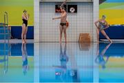 23 July 2013; Team Ireland swimmers, from left, Fiona Doyle, Barry Murphy, and Sycerika McMahon, in attendance at a Pre-World Championships Swimming briefing. National Aquatic Centre, Dublin. Picture credit: Brian Lawless / SPORTSFILE