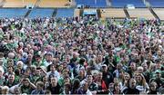 23 July 2013; A general view of Limerick supporters watching the trophy presentation after the game. Electric Ireland Munster GAA Hurling Minor Championship Final Replay, Limerick v Waterford, Semple Stadium, Thurles, Co. Tipperary. Picture credit: Barry Cregg / SPORTSFILE